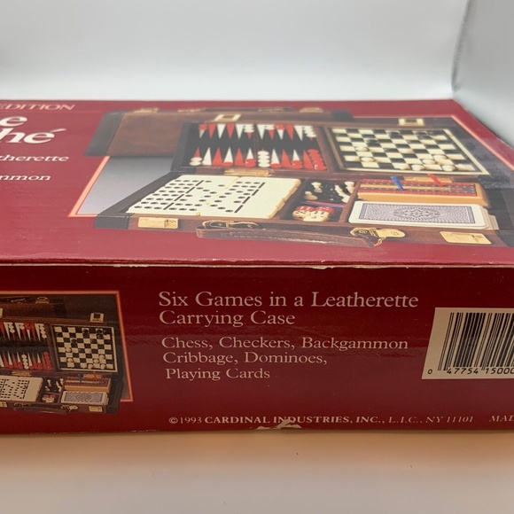 Vintage Sealed Cardinal Game Attaché Six-In-One Small Travel Games - Picture 6 of 14